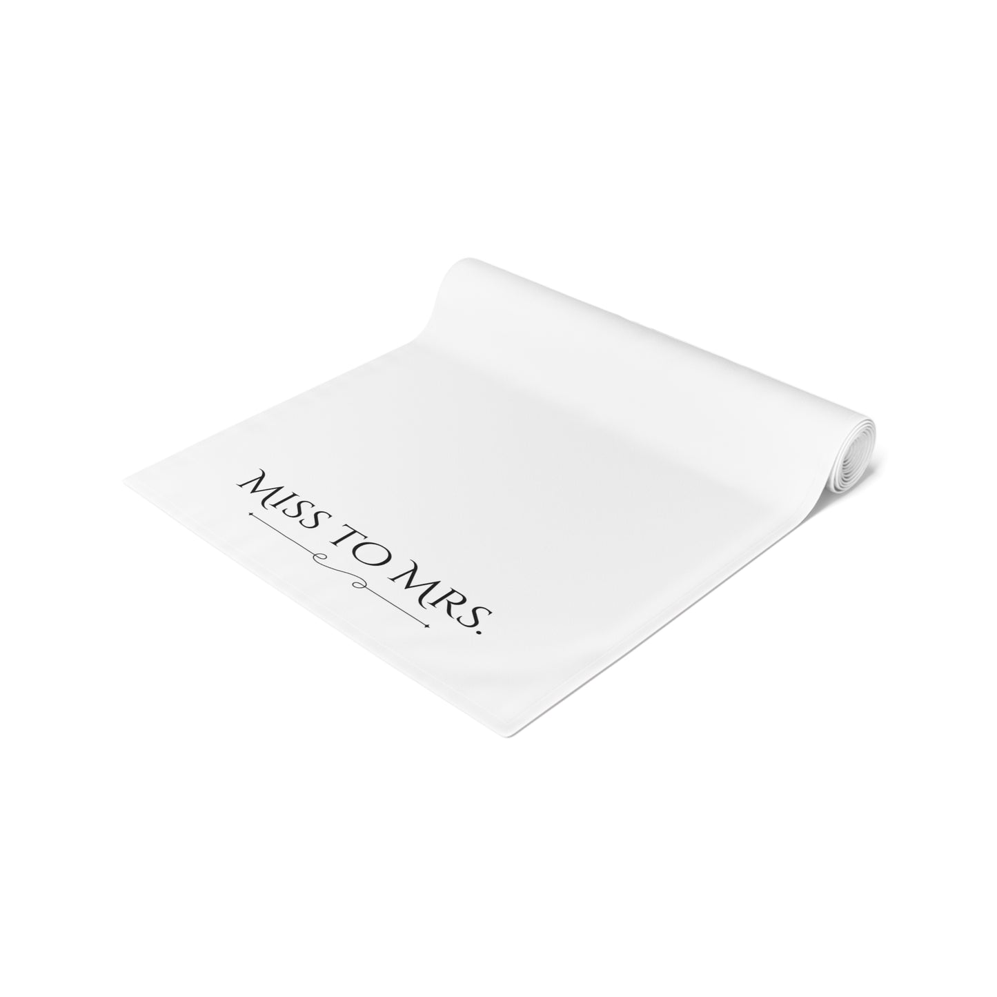 Miss to Mrs. Cotton Table Runner - Wedding Decor for Bridal Showers & Celebrations