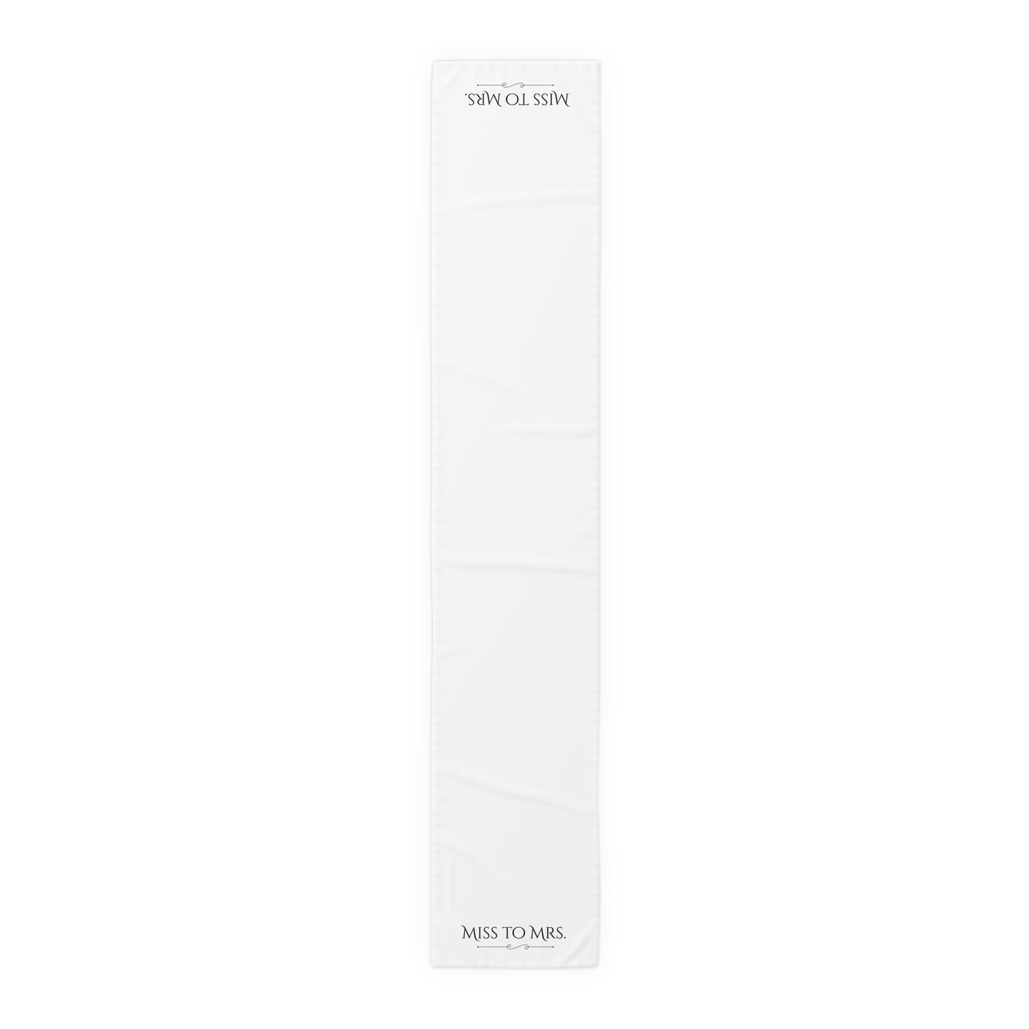 Miss to Mrs. Cotton Table Runner - Wedding Decor for Bridal Showers & Celebrations