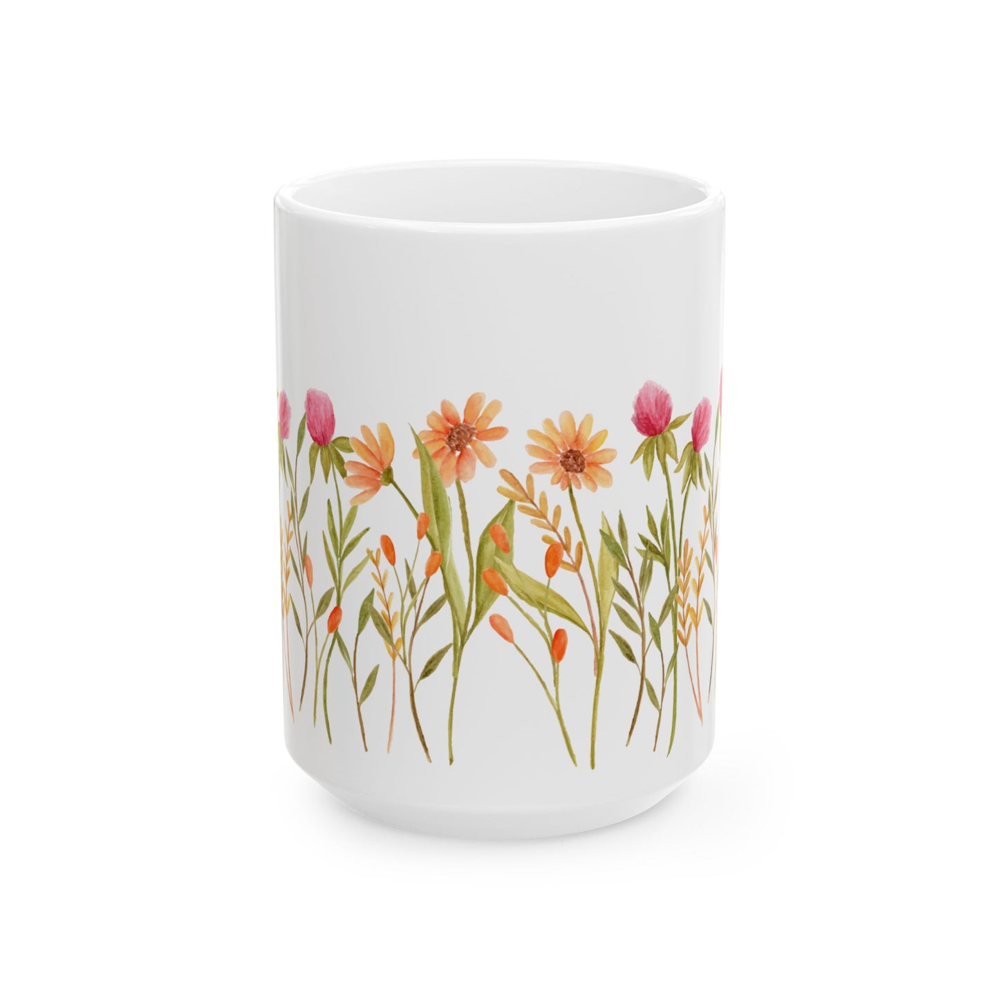Ceramic Mug, (11oz, 15oz) Spring Floral