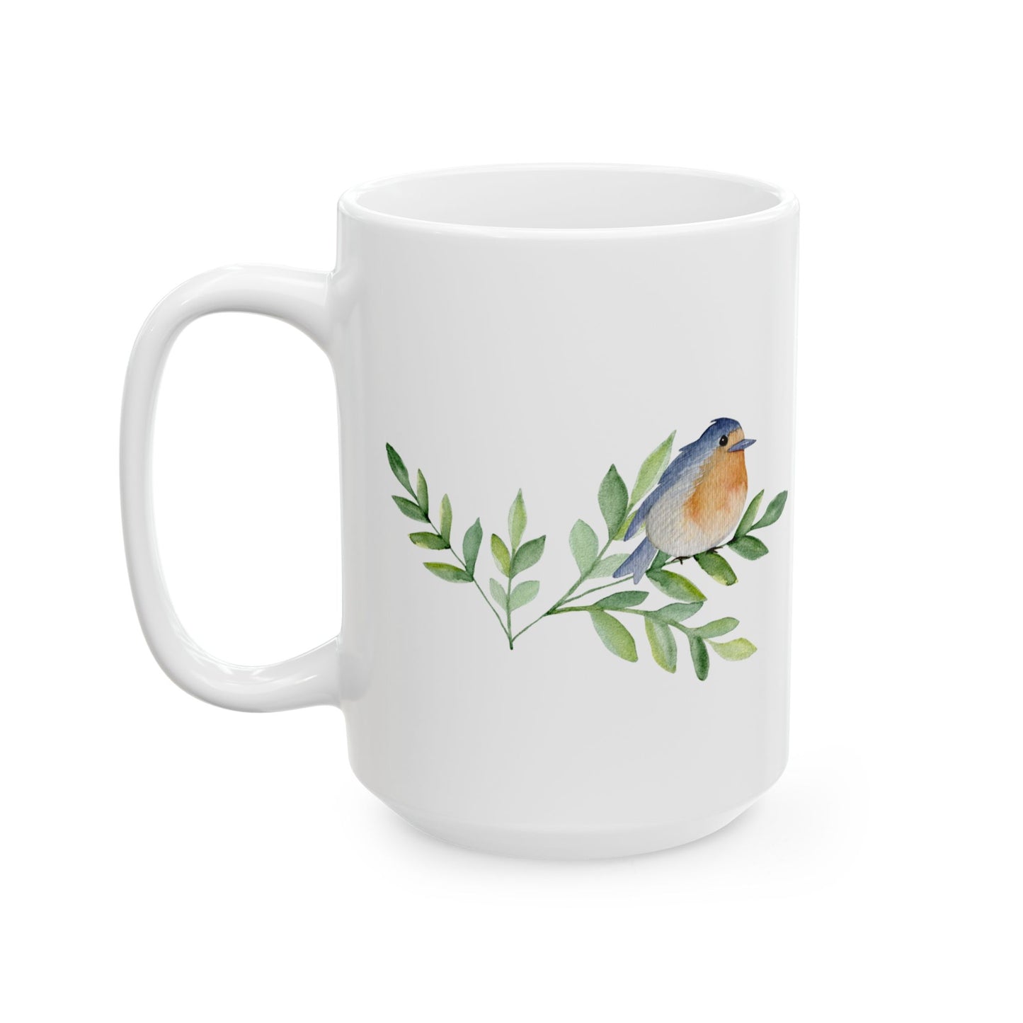 Spring, Nature-Inspired Ceramic Mug - Perfect for Bird Lovers
