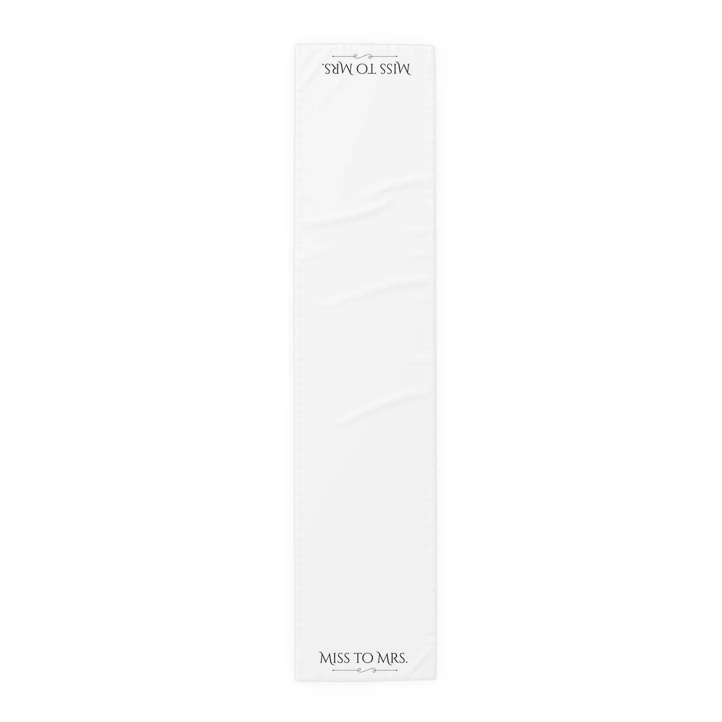 Miss to Mrs. Cotton Table Runner - Wedding Decor for Bridal Showers & Celebrations