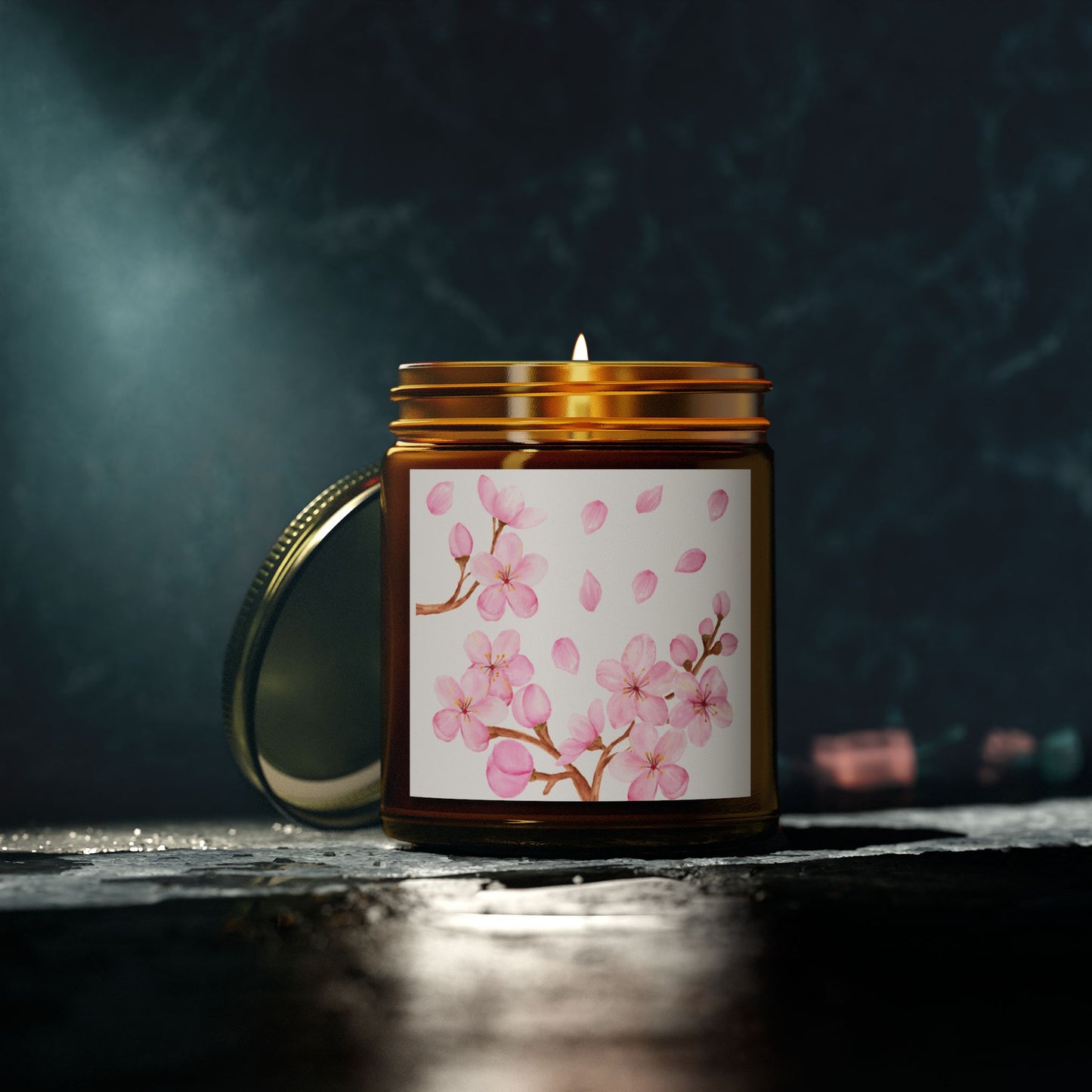 Cherry Blossom Scented Candle - Coconut Apricot Wax (4oz & 9oz) Spring