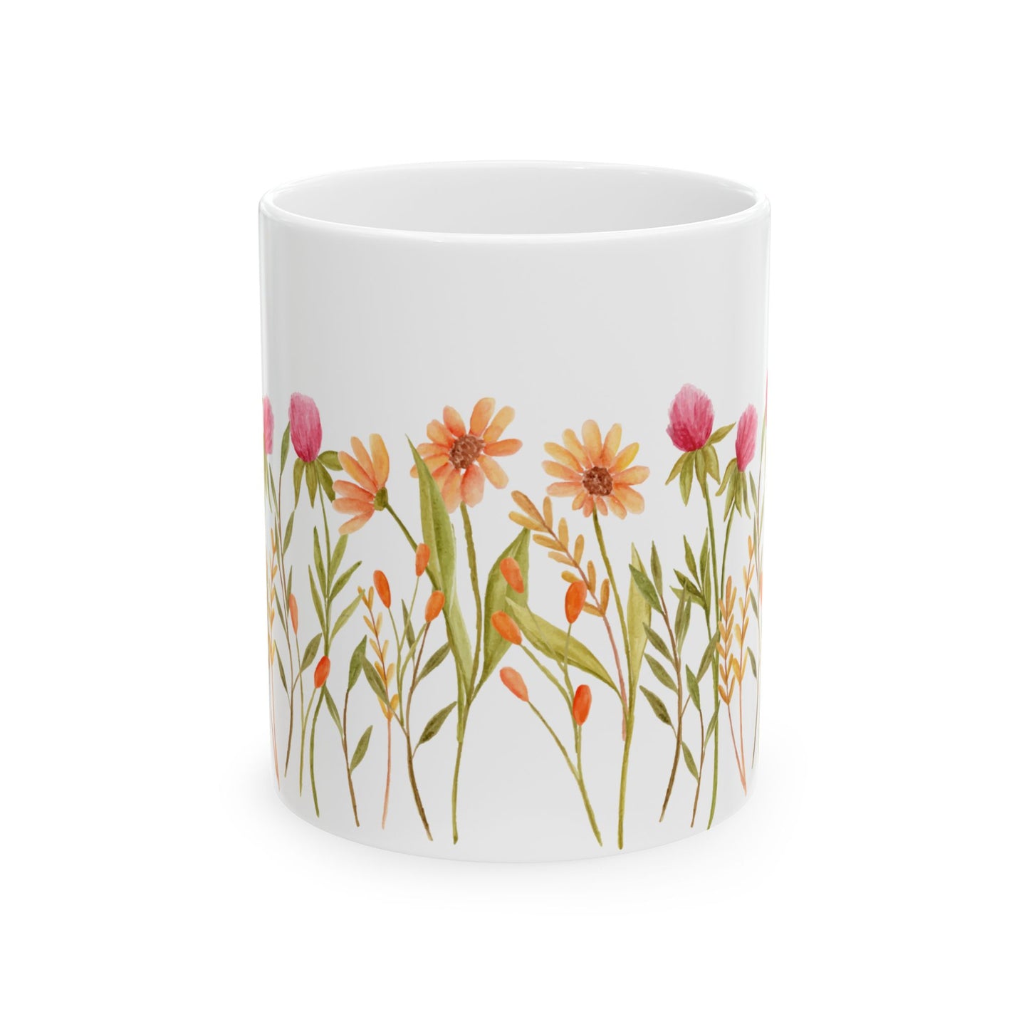 Ceramic Mug, (11oz, 15oz) Spring Floral