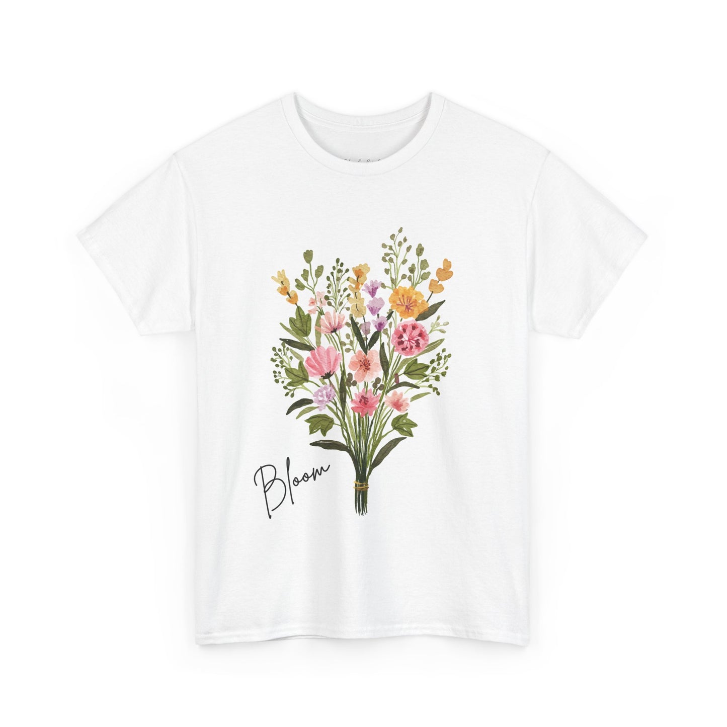 Bloom Floral Heavy Cotton Tee - Perfect for Spring and Casual Wear