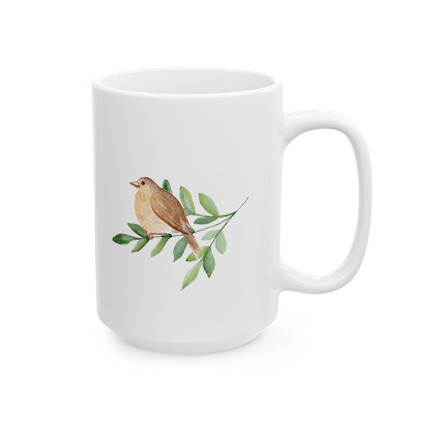 Spring, Nature-Inspired Ceramic Mug - Perfect for Bird Lovers