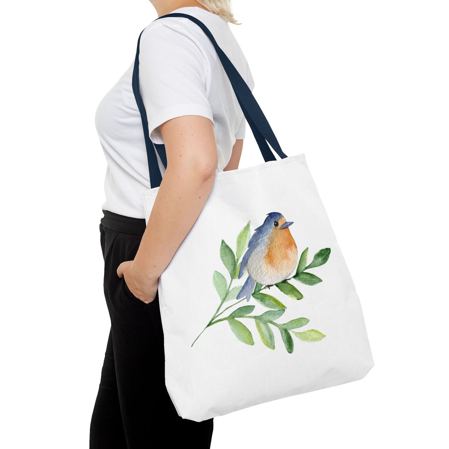Watercolor Bird Tote Bag - Spring and Nature-Inspired, Eco-Friendly Shopping Tote