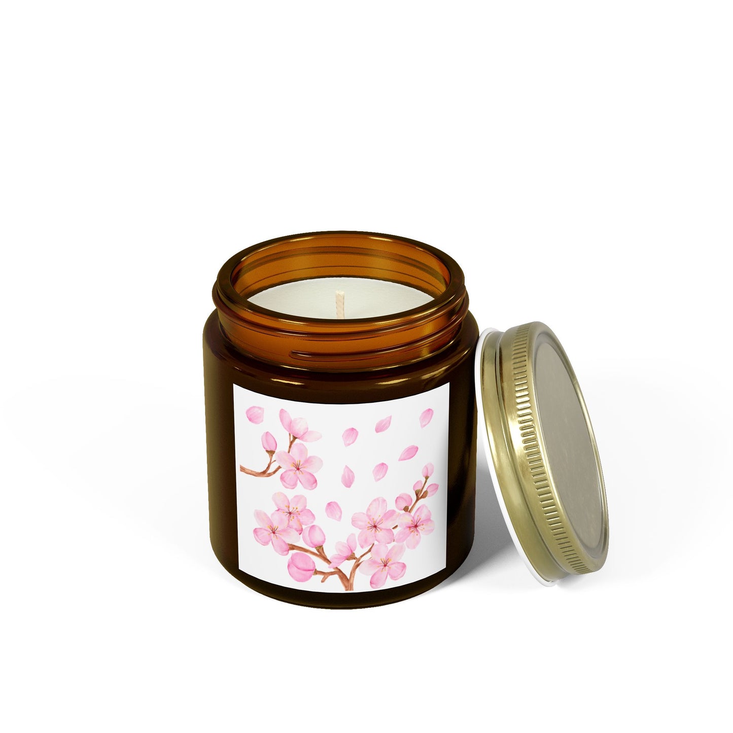 Cherry Blossom Scented Candle - Coconut Apricot Wax (4oz & 9oz) Spring