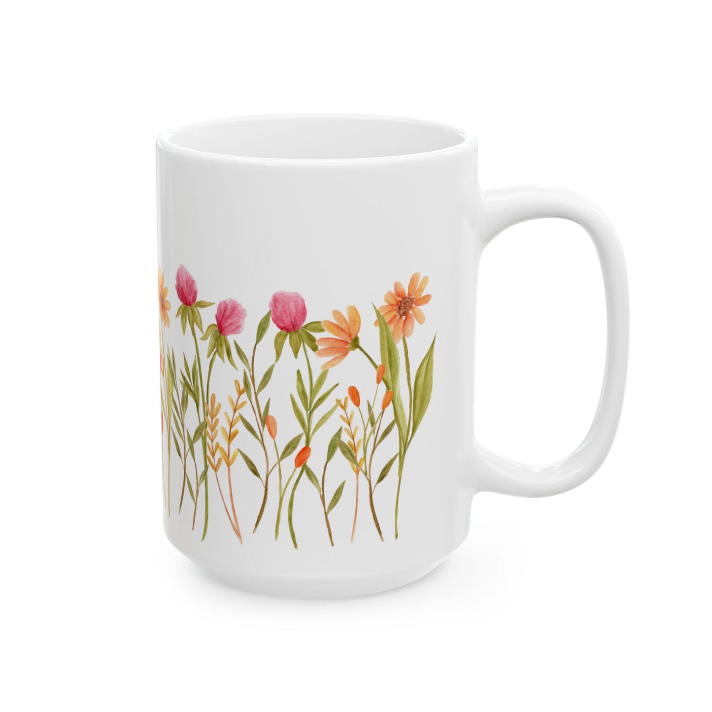 Ceramic Mug, (11oz, 15oz) Spring Floral