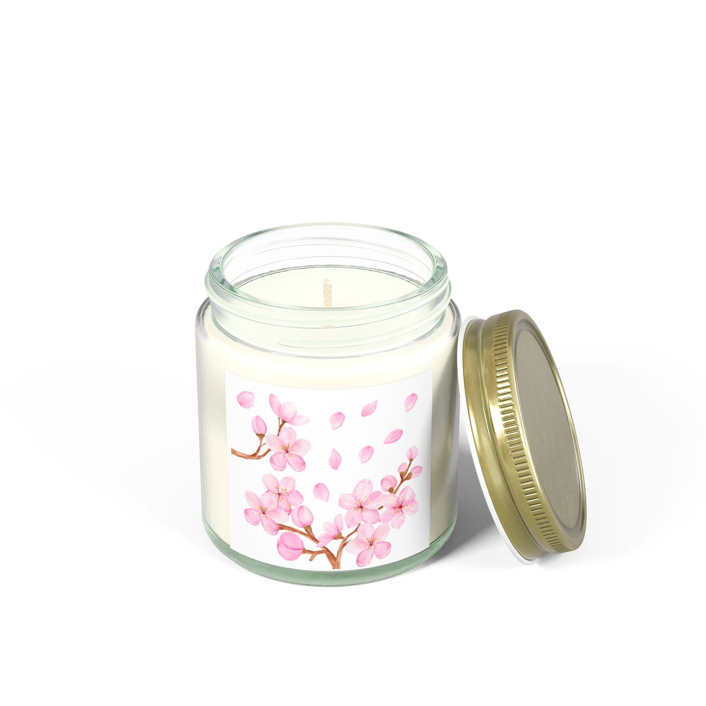 Cherry Blossom Scented Candle - Coconut Apricot Wax (4oz & 9oz) Spring