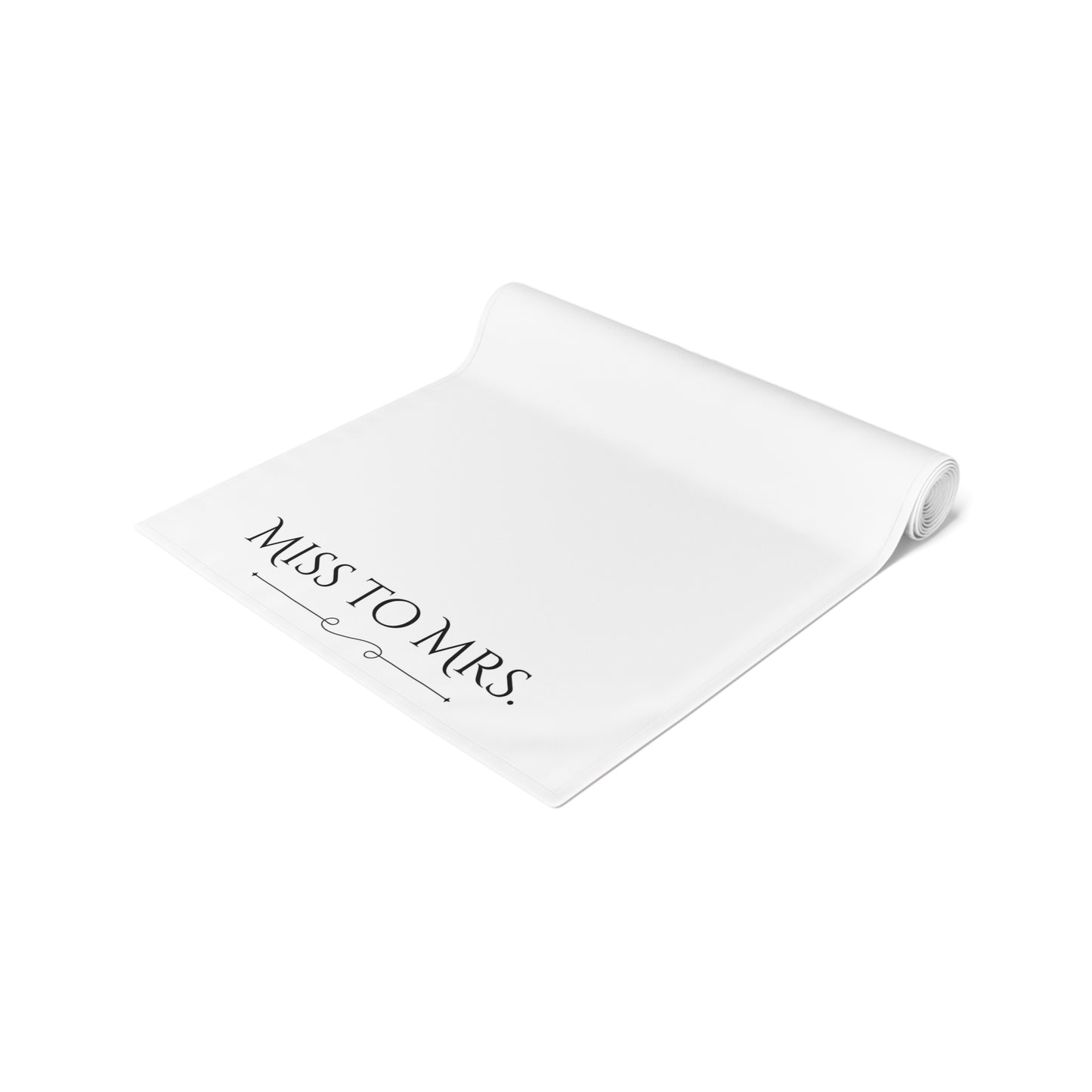Miss to Mrs. Cotton Table Runner - Wedding Decor for Bridal Showers & Celebrations