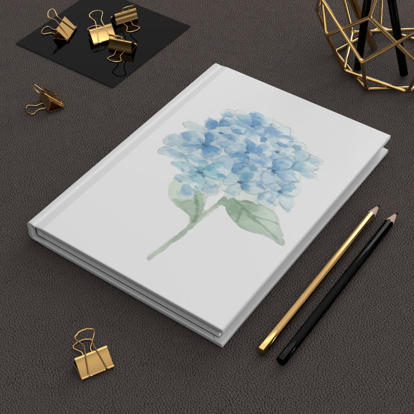 Floral Hardcover Journal - Blue Hydrangea Design, Perfect for Note-Taking and Gift Giving