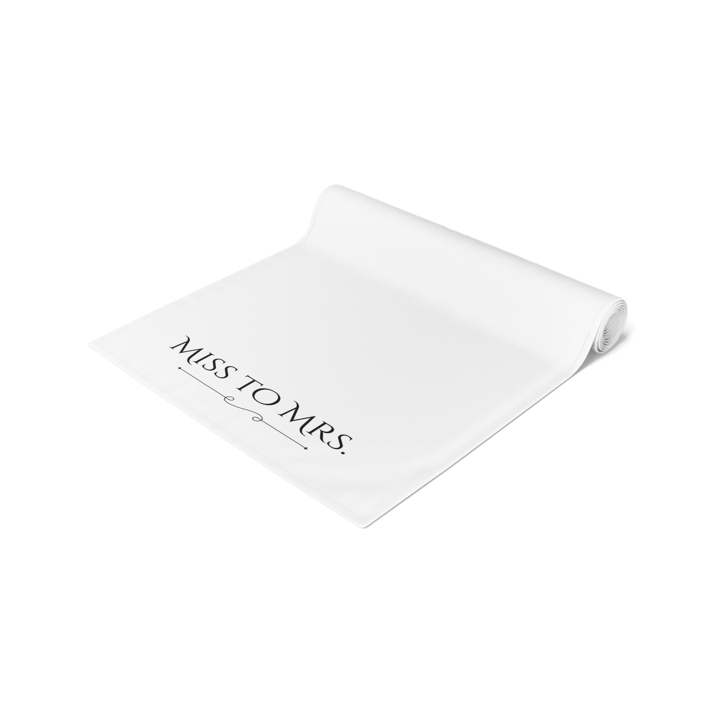 Miss to Mrs. Cotton Table Runner - Wedding Decor for Bridal Showers & Celebrations