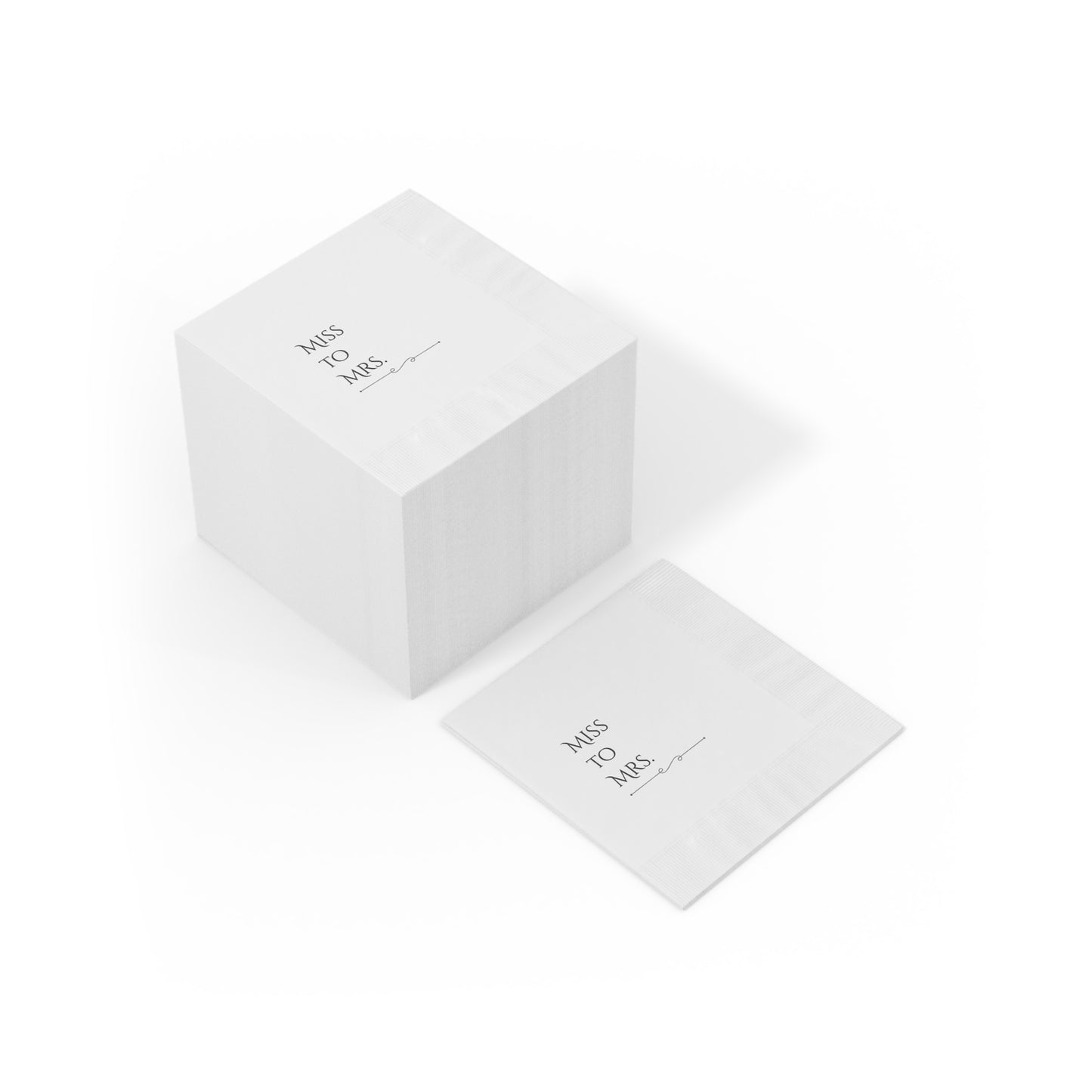 Elegant Bridal Party Napkins - 'Miss to Mrs.' Design