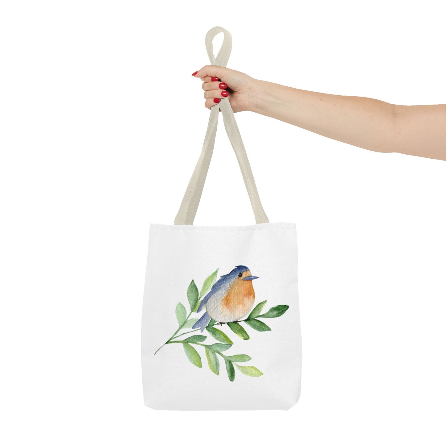 Watercolor Bird Tote Bag - Spring and Nature-Inspired, Eco-Friendly Shopping Tote