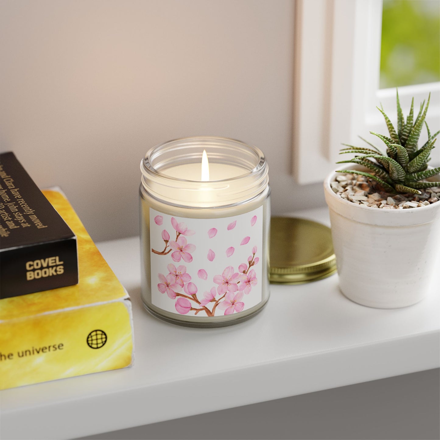 Cherry Blossom Scented Candle - Coconut Apricot Wax (4oz & 9oz) Spring