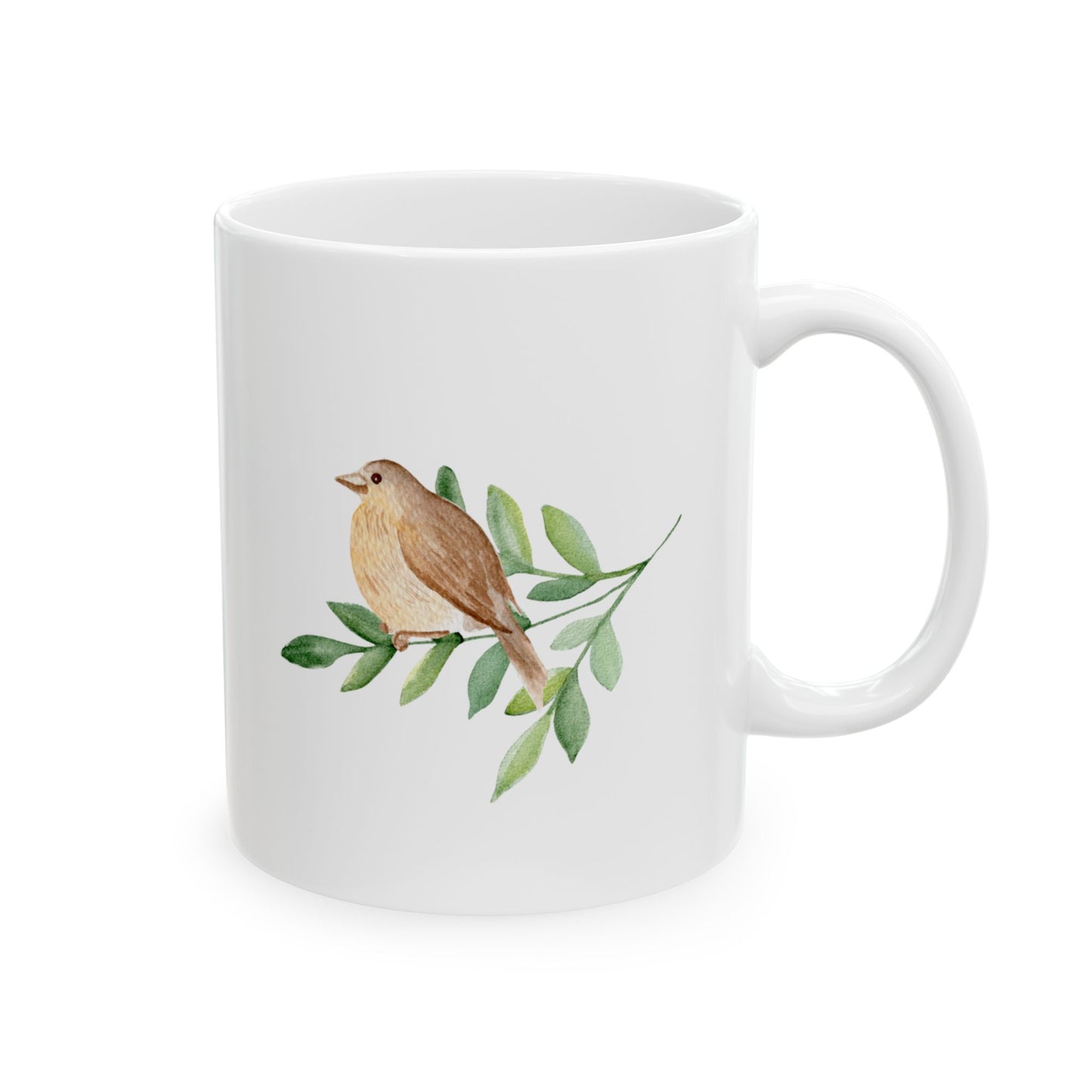 Spring, Nature-Inspired Ceramic Mug - Perfect for Bird Lovers