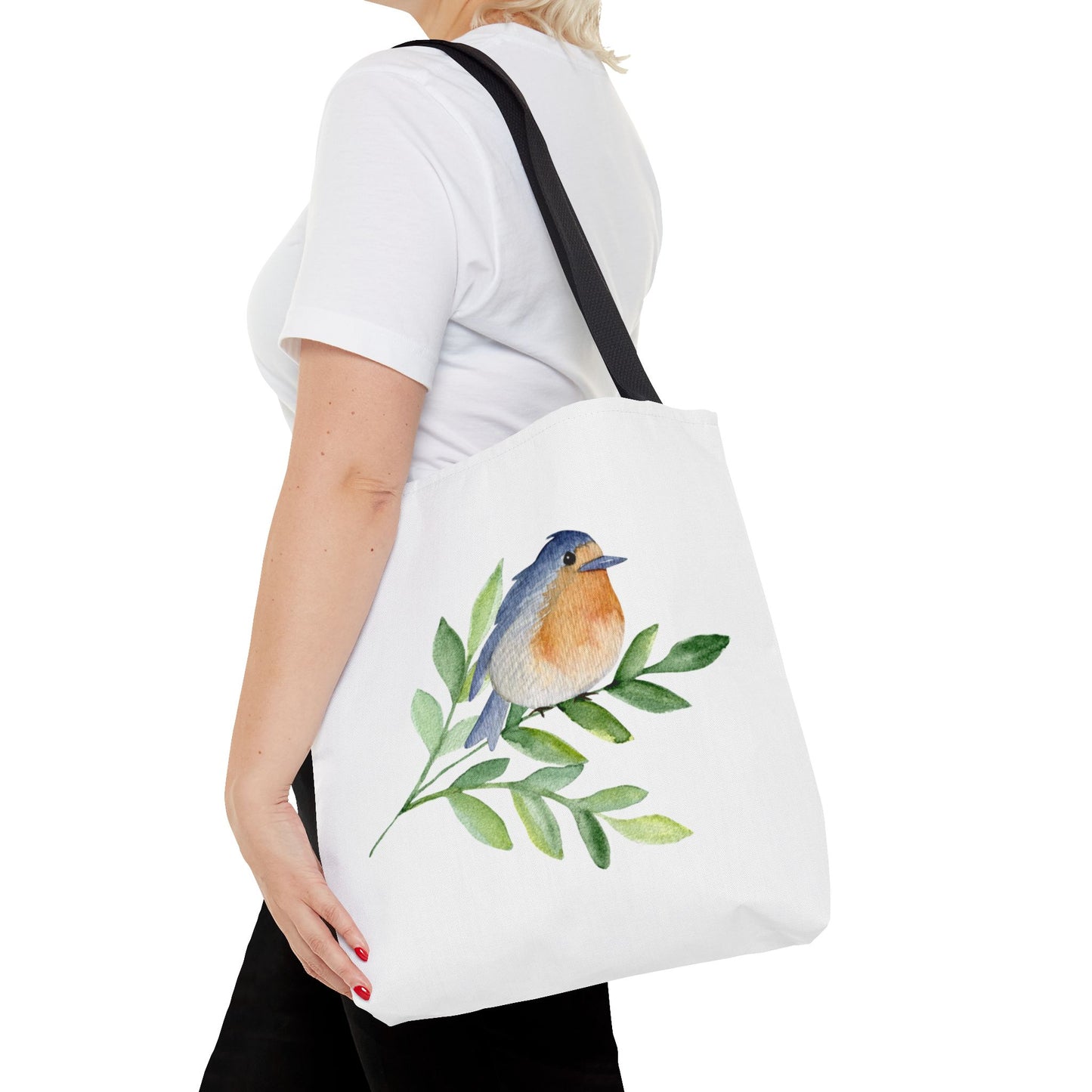 Watercolor Bird Tote Bag - Spring and Nature-Inspired, Eco-Friendly Shopping Tote