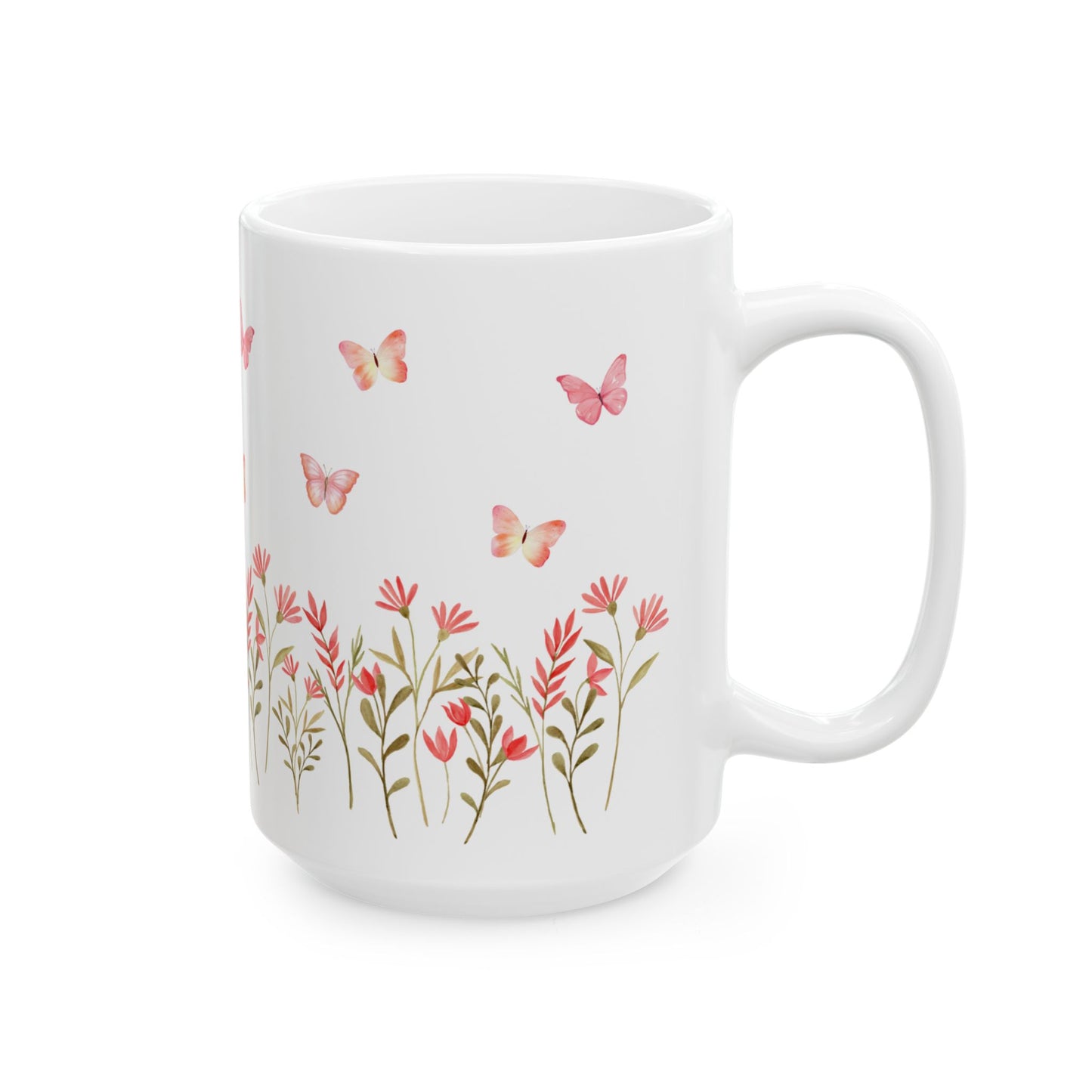 Floral Design Ceramic Mug - Spring Perfect for Home & Gifts