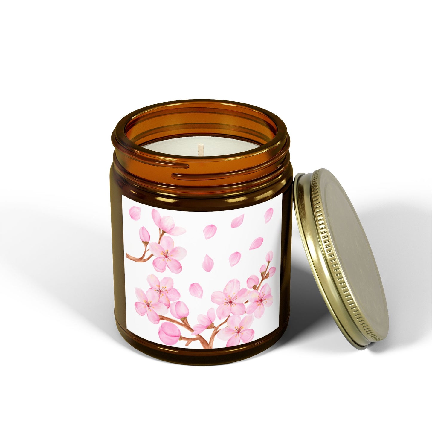 Cherry Blossom Scented Candle - Coconut Apricot Wax (4oz & 9oz) Spring