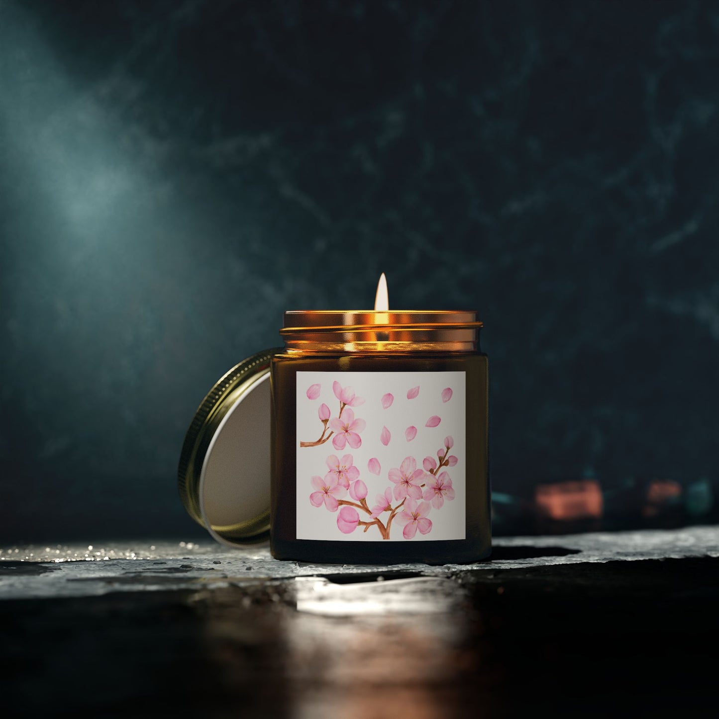 Cherry Blossom Scented Candle - Coconut Apricot Wax (4oz & 9oz) Spring