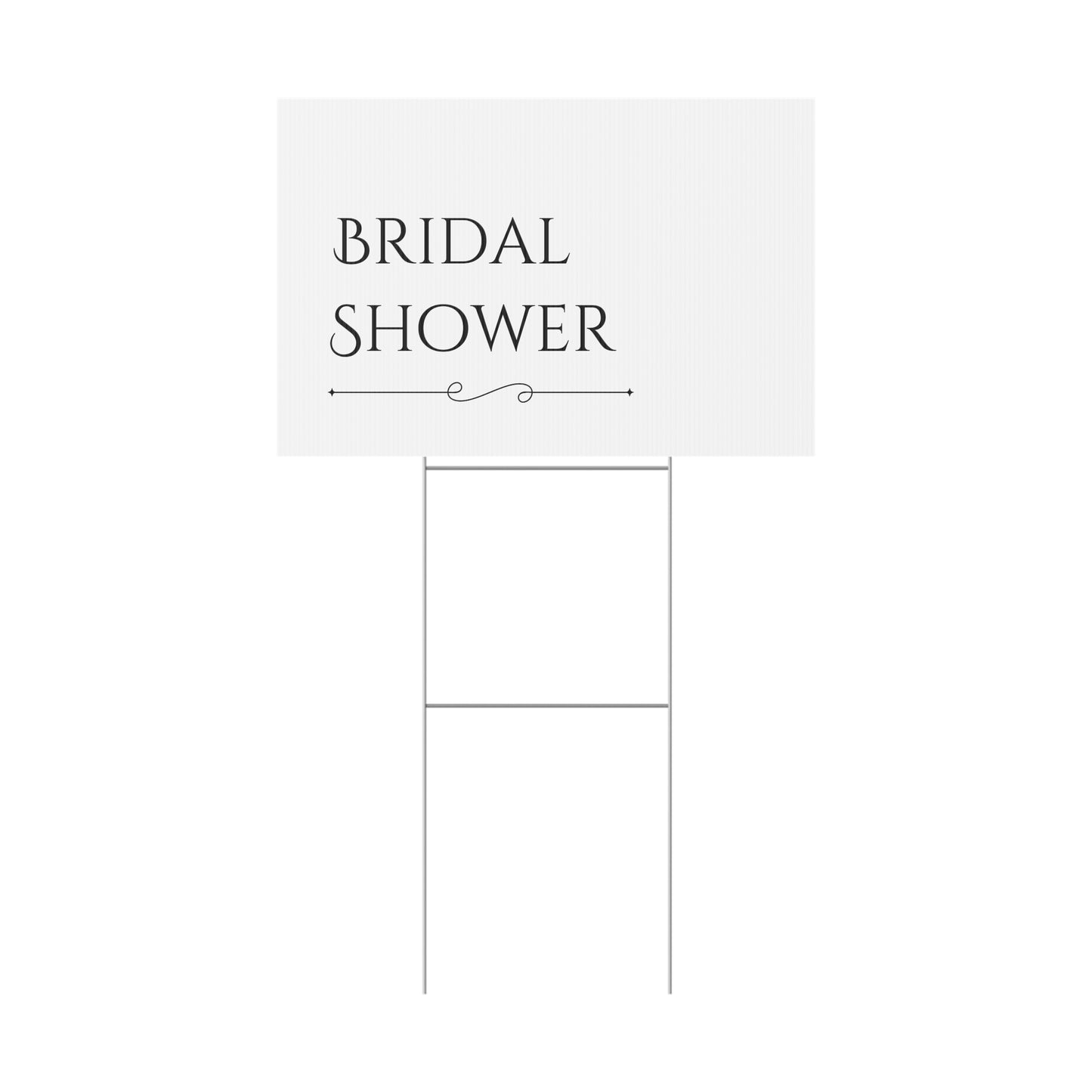 Bridal Shower Plastic Yard Sign | Elegant Outdoor Decor