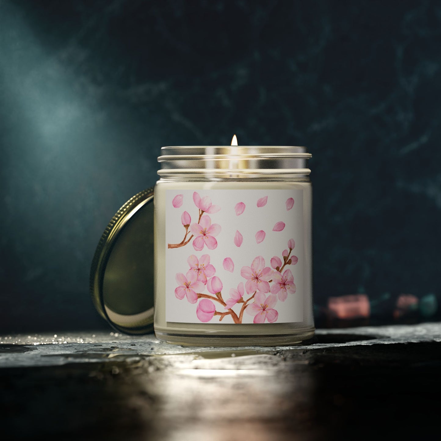 Cherry Blossom Scented Candle - Coconut Apricot Wax (4oz & 9oz) Spring