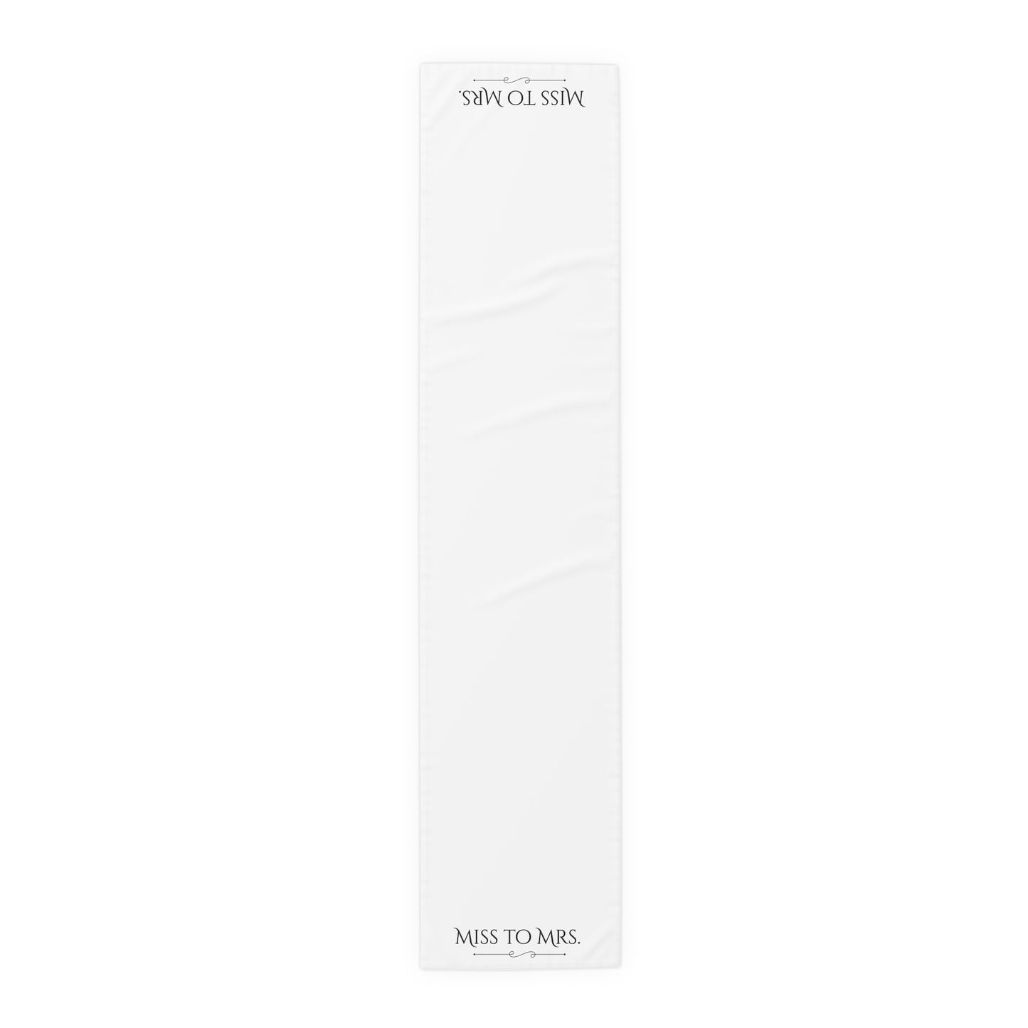Miss to Mrs. Cotton Table Runner - Wedding Decor for Bridal Showers & Celebrations
