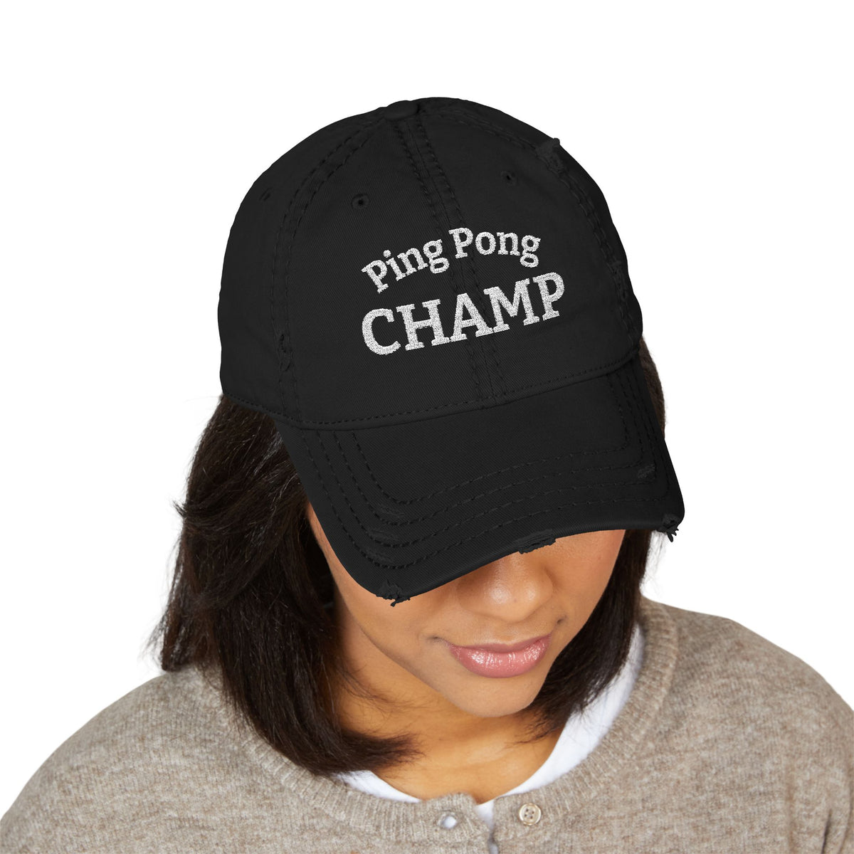 Ping Pong Champ 2026 Distressed Dad Hat