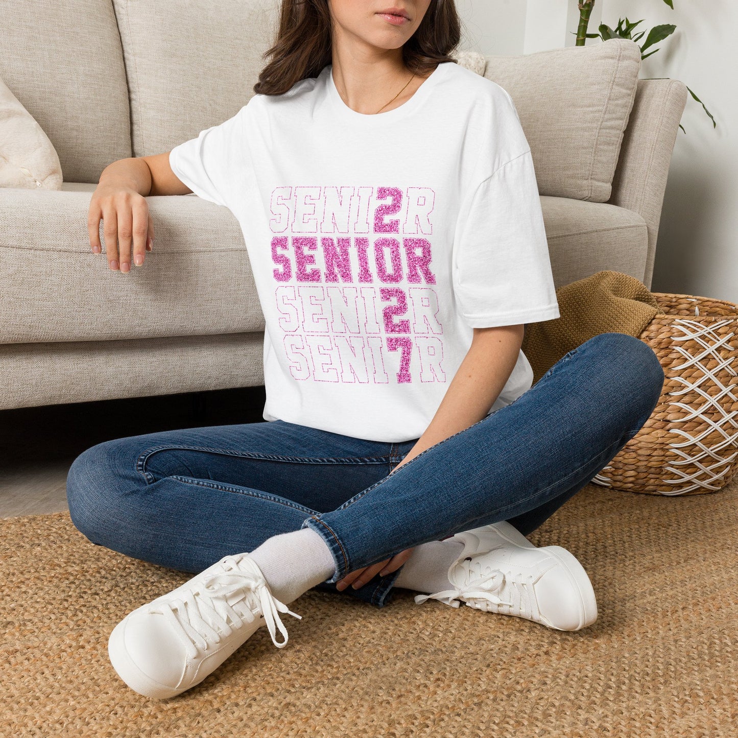 Class of 2027 Softstyle T-Shirt in Pink Glitter