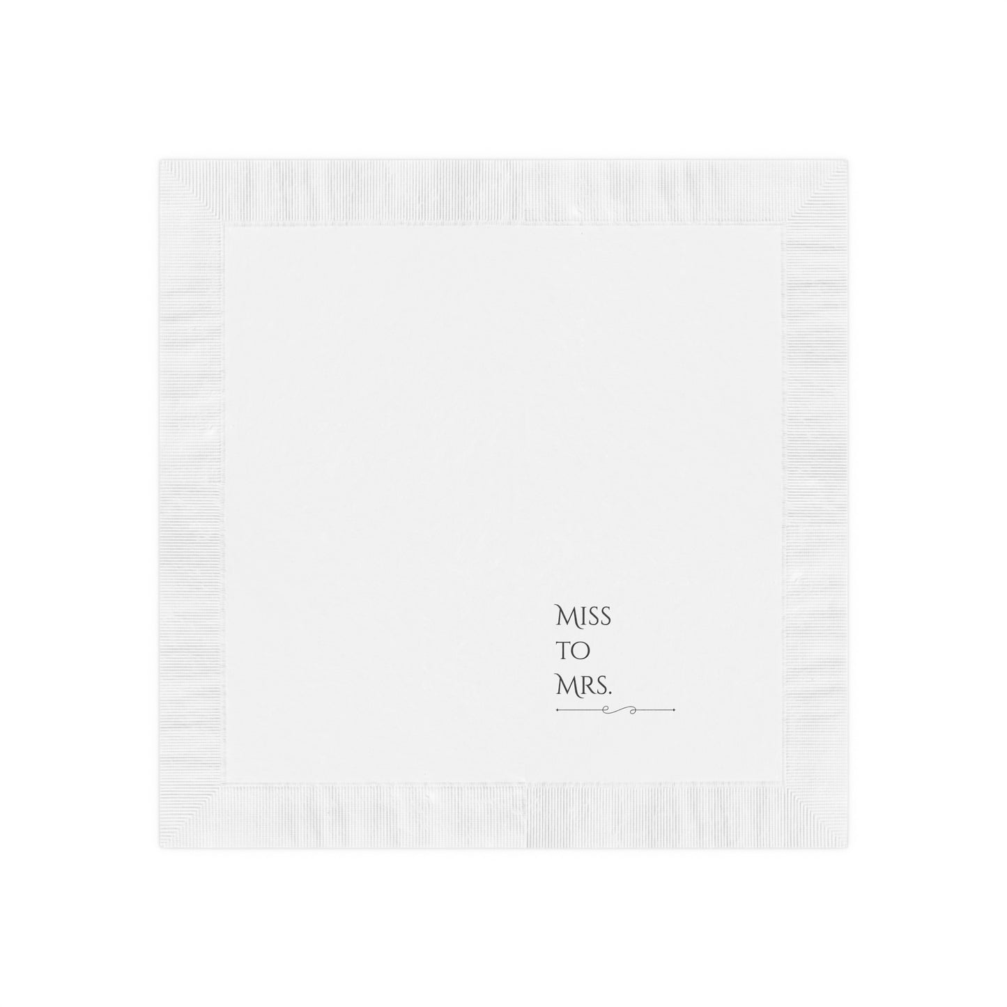Elegant Bridal Party Napkins - 'Miss to Mrs.' Design