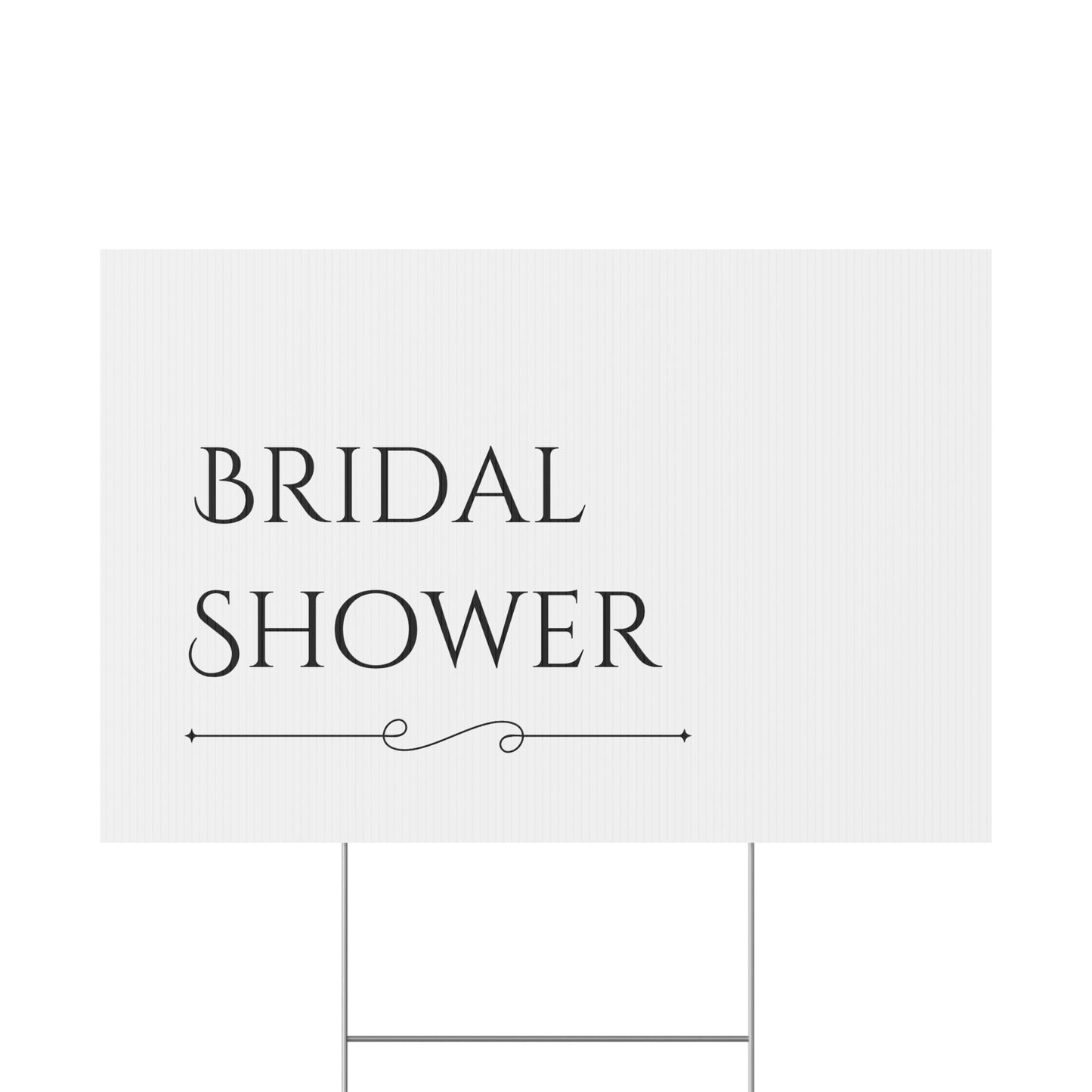 Bridal Shower Plastic Yard Sign | Elegant Outdoor Decor