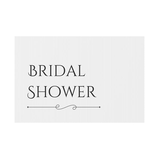 Bridal Shower Plastic Yard Sign | Elegant Outdoor Decor