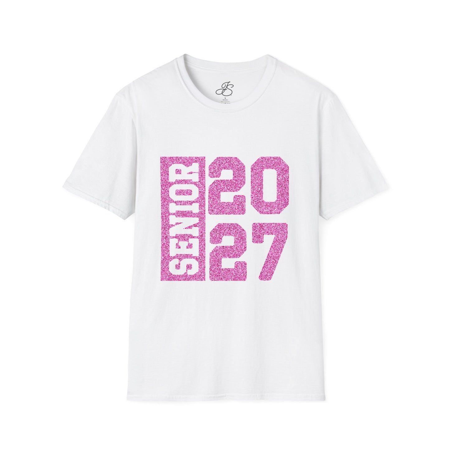 Class 2027 Senior Softstyle T-Shirt in Pink Glitter