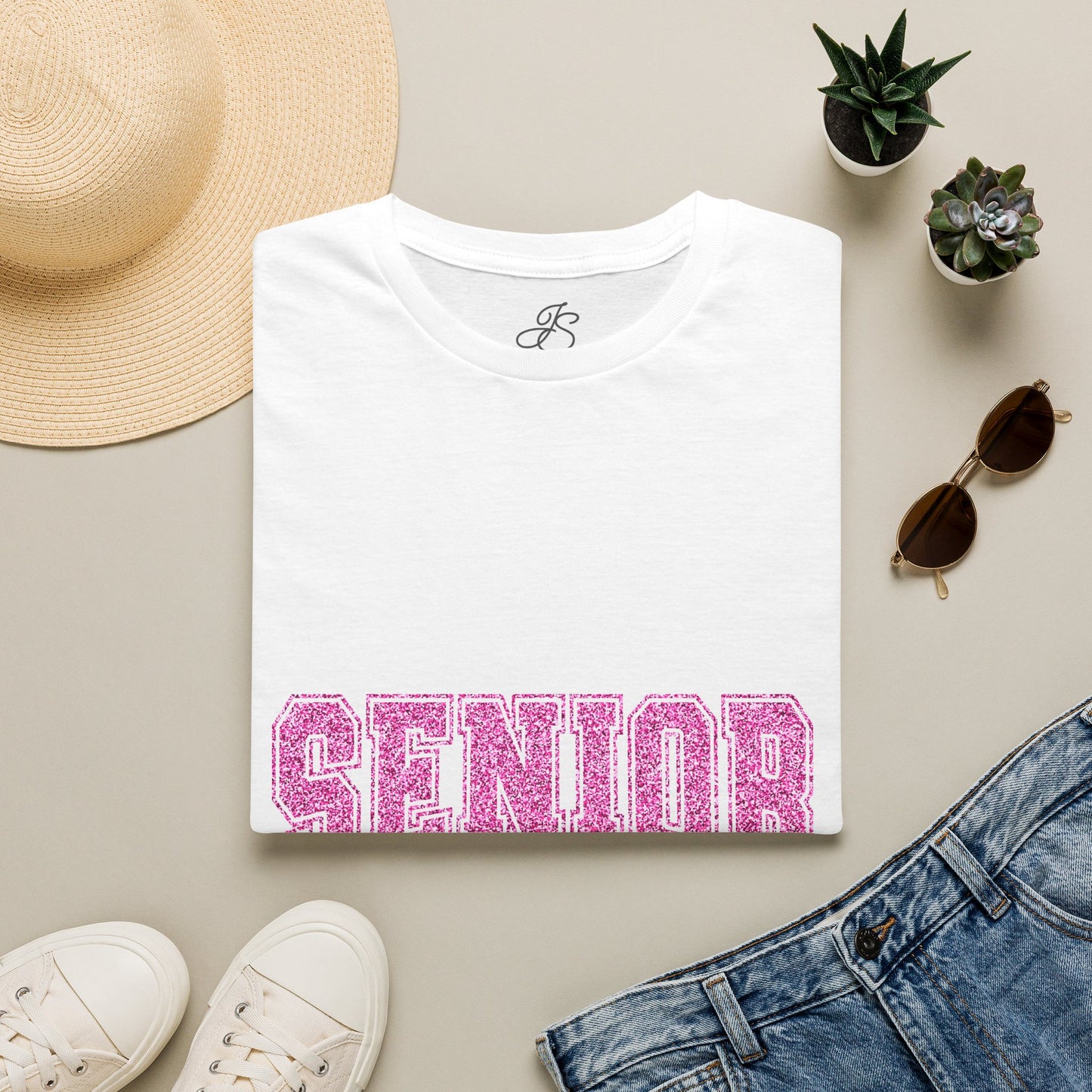 Class of 2027 Softstyle T-Shirt Pink Glitter