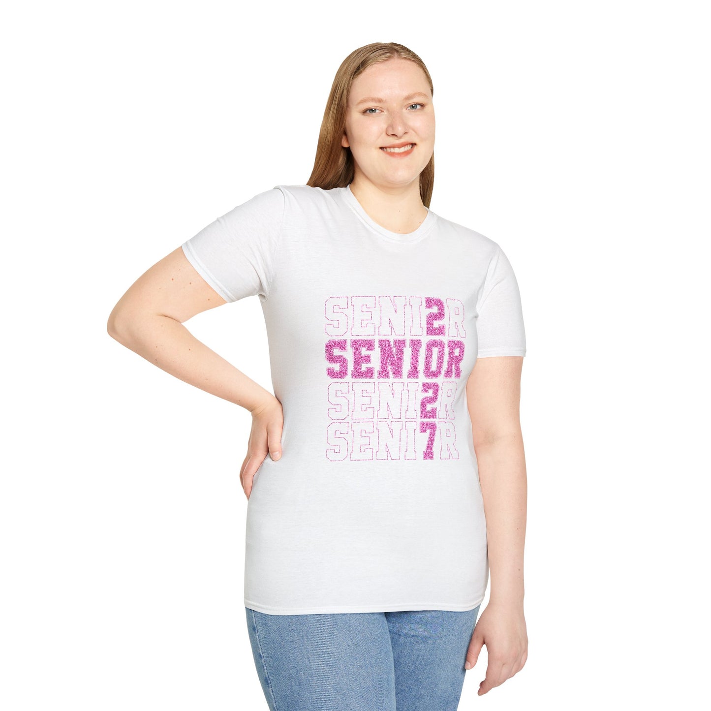 Class of 2027 Softstyle T-Shirt in Pink Glitter