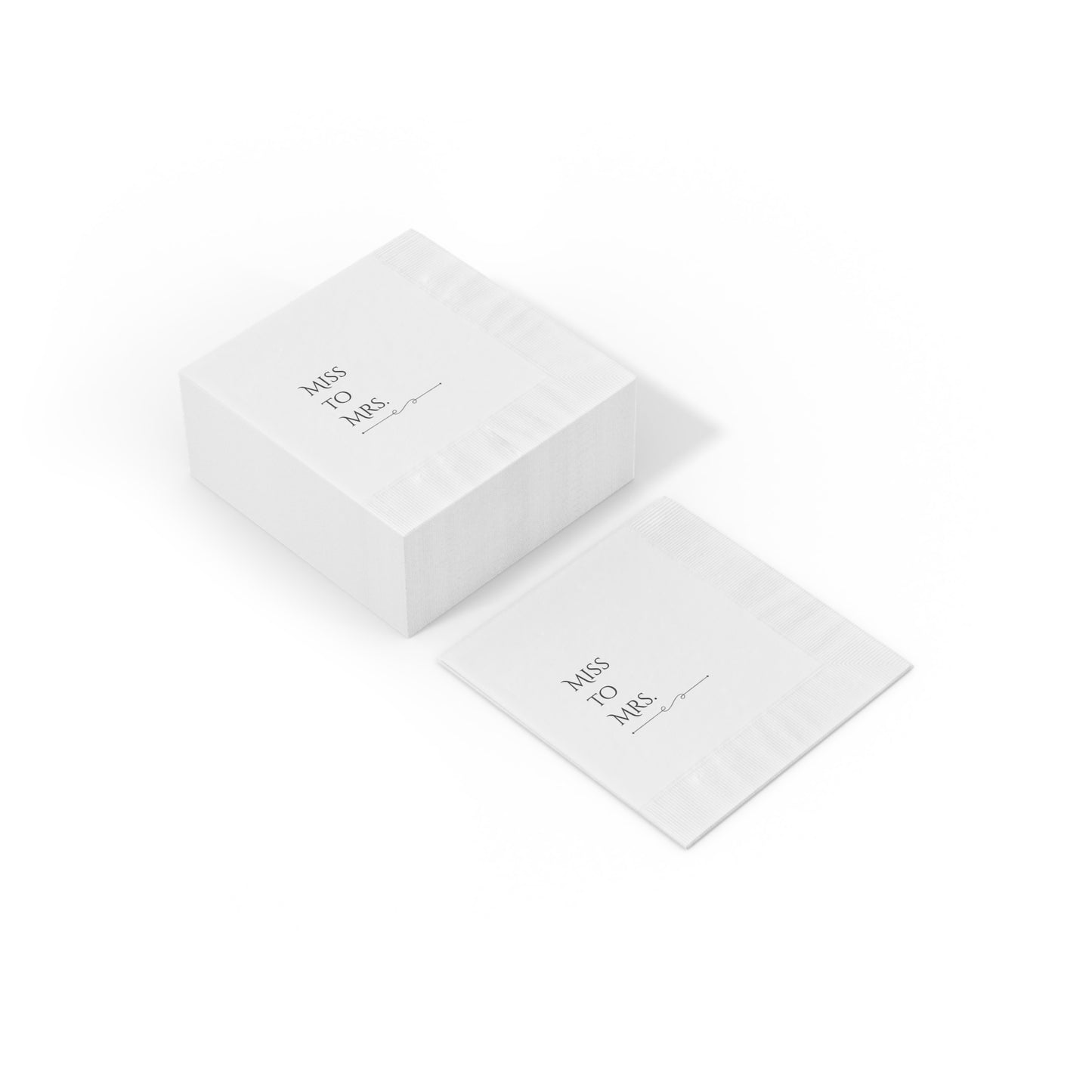 Elegant Bridal Party Napkins - 'Miss to Mrs.' Design