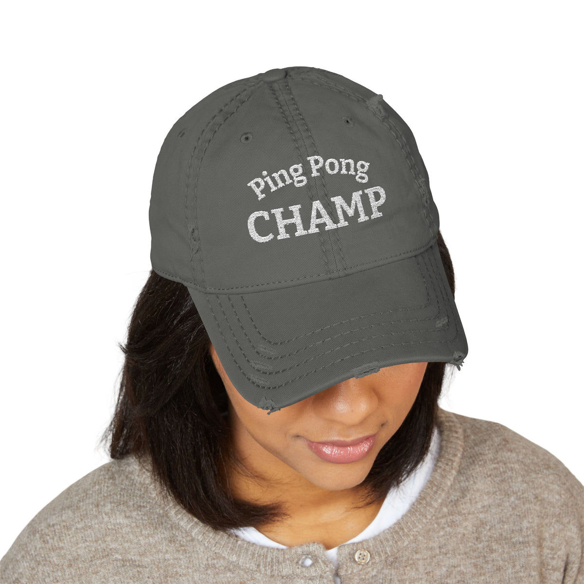 Ping Pong Champ 2026 Distressed Dad Hat