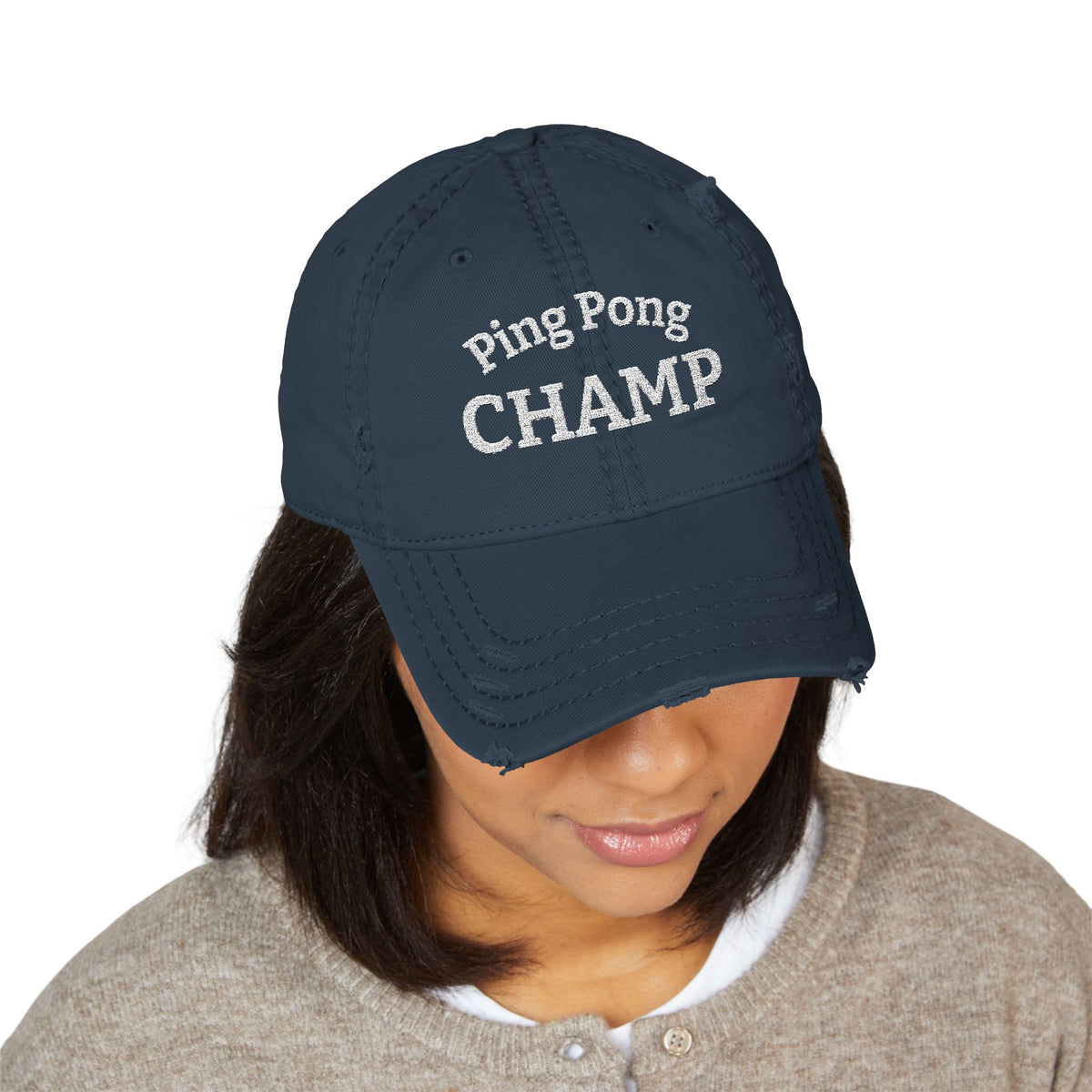 Ping Pong Champ 2026 Distressed Dad Hat
