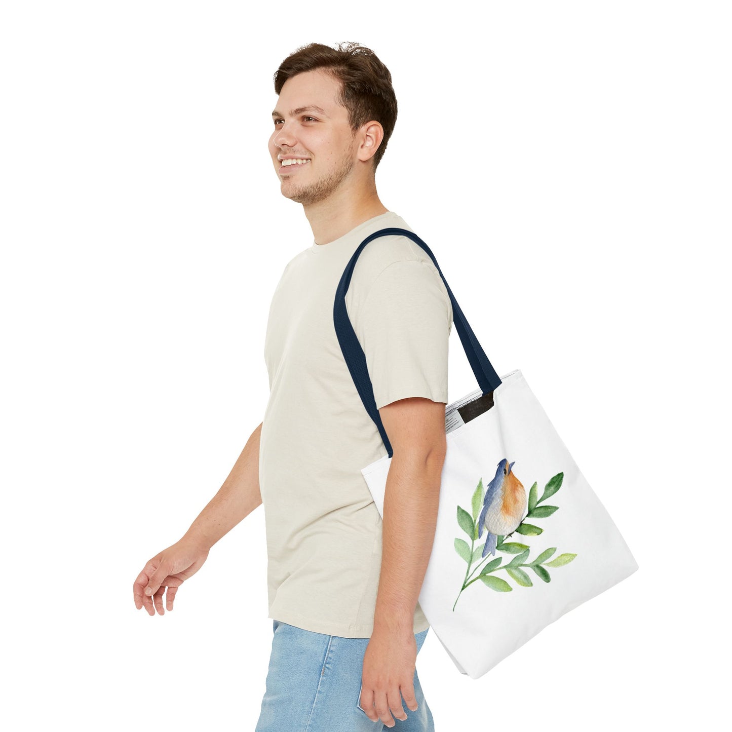 Watercolor Bird Tote Bag - Spring and Nature-Inspired, Eco-Friendly Shopping Tote