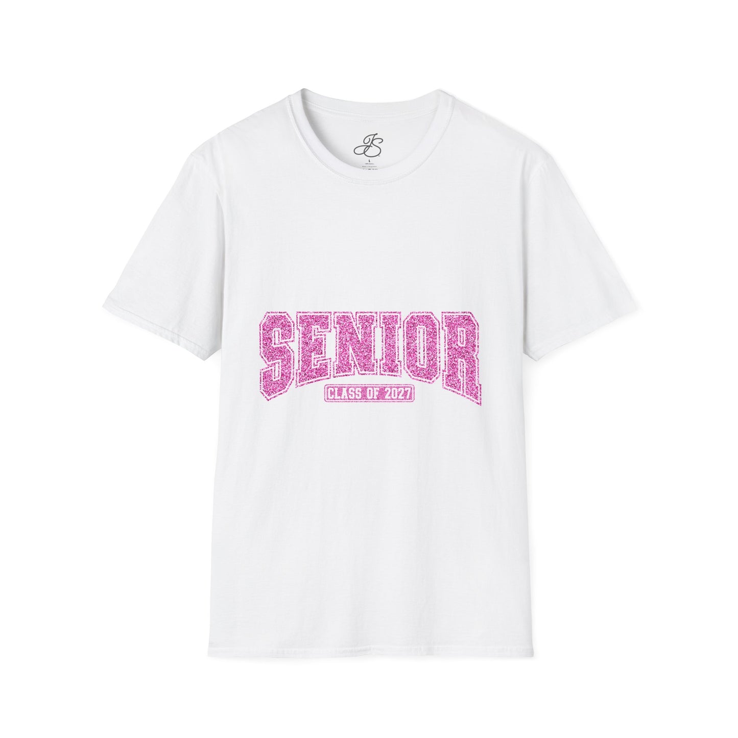 Class of 2027 Softstyle T-Shirt Pink Glitter